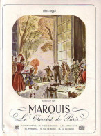 1948 Publicite Marquis Chocolat Paris A Chazelle Affiche - Publicités