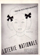 1941 Publicite Loterie Nationale Affiche - Publicités