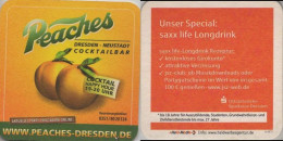 5003810 Bierdeckel Quadratisch - Gaststätte - Peaches, Dresden - Beer Mats