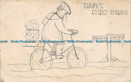 R160276 Greetings. Happy New Year. 1908 - Monde