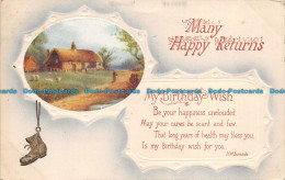 R160287 Greetings. Many Happy Returns My Birthday Wish. House. W. And K. London. - Sonstige & Ohne Zuordnung