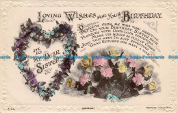 R160288 Greetings. Loving Wishes For Your Birthday. Flowers. Beagles And Co. RP. - Monde