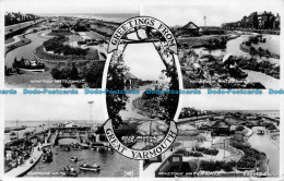 R160341 Greetings From Great Yarmouth. Multi View. Valentine. RP. 1938 - Monde