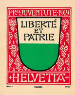 Affichette - PRo. JUVENTUTE. 1919- HELVETIA -      WAADT     VAUD     VAUD - Posters