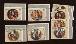 1980 Noël. Kerst.865/868.  **. Sc 579/582 **. Postfrich. MNH.  Perf (not A Corner)  And Imperf - Ungebraucht