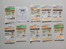 V0202 Czechia  BRNO  - South Moravian Integrated Public Transport System -  10 Pcs Of  Autobus Tickets   2018-2020 - Europe