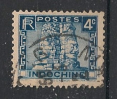 INDOCHINE - 1931-39 - N°YT. 158 - Angkor 4c Bleu - Oblitéré / Used - Oblitérés