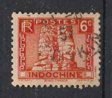 INDOCHINE - 1931-39 - N°YT. 160 - Angkor 6c Rouge - Oblitéré / Used - Used Stamps