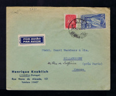 Gc8667 PORTUGAL 3th Cent. "1947-05-30 Padroeira" (1646-1946) /religions Mailed Lisboa »Billancourt FR - Storia Postale
