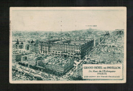 PARIS - Carte Ancienne - Grand Hôtel Du Pavillon - Rue De L'Echiquier - Timbre YetT Marcelin Berthelot - Cafés, Hotels, Restaurants
