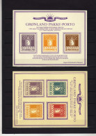 Groenland (1985) - 2 Feuillets  Ours - Colis-Postaux - Reimpressions - Reprint  - Neuf Sans Gomme - Paketmarken