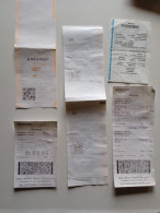 V0206 Train Tickets  Brno Bohumin - Miskolc- Budapest Poznan Owinska  -  5   Tickets   2019-2022 - Autres & Non Classés