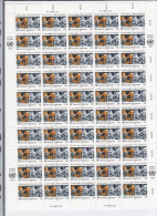 UNO  WIEN  72, Bogen (5x10), Postfrisch **, Gegen Drogenmißbrauch, 1987 - Unused Stamps