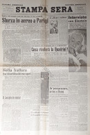 Quotidiano - Nuova Stampa Sera N. 74 - 1947 Sforza In Aereo A Parigi - Other & Unclassified