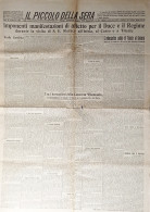 Quotidiano - Il Piccolo Della Sera N. 4519 - 1934 Manifestazioni Per Il Duce - Sonstige & Ohne Zuordnung