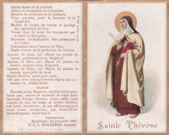 HOLY CARD SAINTE THERESE - Images Religieuses