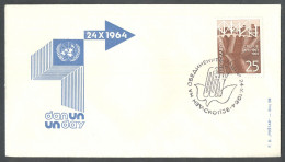 .Yugoslavia, 1964-10-24, Macedonia, Skopje, Day Of United Nations, Special Postmark And Cover - Other & Unclassified