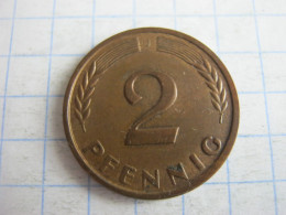 Germany 2 Pfennig 1950 J - 2 Pfennig