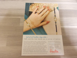 Reclame Advertentie Uit Oud Tijdschrift 1956 - HAMILTON New Watches That Stamp You A Woman Of Fashion - Advertising