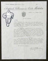 Società Pneumatici Michelin - Lettera Invito Cerimonia Caduti In Guerra - 1924 - Publicités