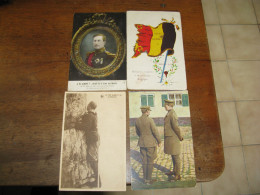 Lot De 4 Cpa Belgique Roi   ALBERT - Verzamelingen & Kavels