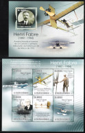 2010 Sao Tome Principe Centenary Of Water Landing Aircrafts Minisheet And Souvenir Sheet (** / MNH / UMM) - Airplanes