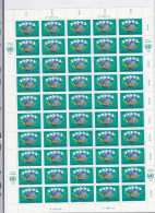 UNO  WIEN  74, Bogen (5x10), Postfrisch **, Freimarke, 1987 - Unused Stamps