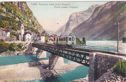 3379/ Ferrovia Della Valle Maggia, Ponte Presso Visletto, Trein, 1913 - Otros & Sin Clasificación