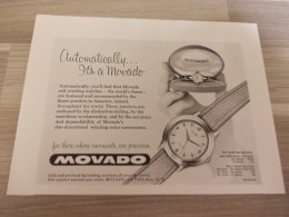 Reclame Advertentie Uit Oud Tijdschrift 1956 - MOVADO Automatically Movado Self-winding Watches - Publicités