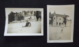 44 -LE POULIGUEN  - PHOTOS ORIGINALES PLAGE ET VILLAS -  AOUT 1930 - Luoghi