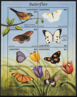 2001 Lesotho Bertoni's Antwren And Butterflies Minisheet (** / MNH / UMM) - Schmetterlinge