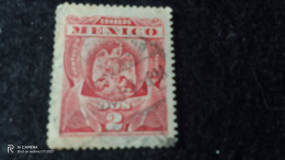 MEKSİKA-1880-1920     2  CENTAVOS           DAMGALI - Mexique