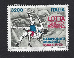 Italia 1990; Campionati Mondiali LOTTA GRECO-ROMANA, Usato. - 1981-90: Used