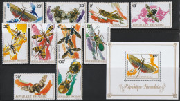 1973 Rwanda Insects Set And Souvenir Sheets (** / MNH / UMM) - Andere & Zonder Classificatie