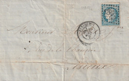 Lettre De Périgueux à Lisieux LAC - 1849-1876: Période Classique