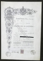 Scuola Tecnica Felice Casorati Di Pavia - Certificato Di Licenza 1894 - 1895 - Ohne Zuordnung