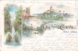 3383/ Gruss Aus Cleve, Litho, Hotel Albien, 1898 - Kleve