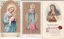 3 HOLY CARDS : S. MARIA, VEN. ANNE DE JESUS, LA SAINTE VIERGE - Images Religieuses