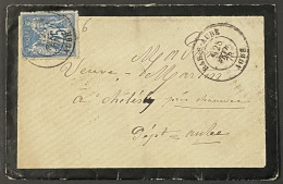 Enveloppe YT 79 Bar-sur-Aube Aube (9) à Chesley 25c Bleu Sage II 28.2.78 France – 8ciel - 1877-1920: Semi Modern Period