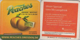5003816 Bierdeckel Quadratisch - Gaststätte - Peaches, Dresden - Beer Mats