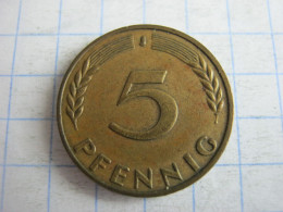 Germany 5 Pfennig 1950 J ( Thick J ) - 5 Pfennig