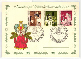 Berlin 193-195 Auf Postkarte Christkindelmarkt Nürnberg #HT690 - Sonstige & Ohne Zuordnung