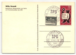 Berlin 217 Auf Postkarte Deutschlandtreffen SPD In Nürnberg #HT701 - Autres & Non Classés