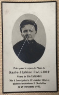 M-Z Dauchot Veuve Taminiau (Louvignies 1863 Neufvilles 1933) Doodsprentje Avec Photo Souvenir Décès - Décès