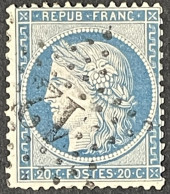 YT 37 Etoile 12 De Paris 1870-71 Siège De Paris CERES 20c Bleu (côte 30 €) France – Tpou - 1870 Siège De Paris