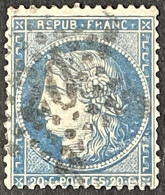 YT 37 Etoile 20 De Paris 1870-71 Siège De Paris CERES 20c Bleu (côte 40 €) France – Tpou - 1870 Siège De Paris