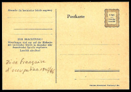 Privat Postkarte 6 Rpf, Gebuhr Bezahlt, Harder-Druckerei Freiburg - Sonstige & Ohne Zuordnung