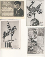 RSI - Rare Complete Set Of 4 Souvenir Postcards Of The Fighter Pilot Sergeant "Renato Casalini" Read Descript (2 Images) - War 1939-45