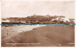 R160401 Castle And Beach From The Pier. Dover. Valentine. RP - Monde