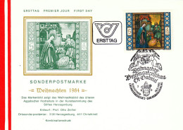 AUSTRIA POSTAL HISTORY / CHRISTKINDL RELIGIA 1984 ,CARD  FDC. - FDC